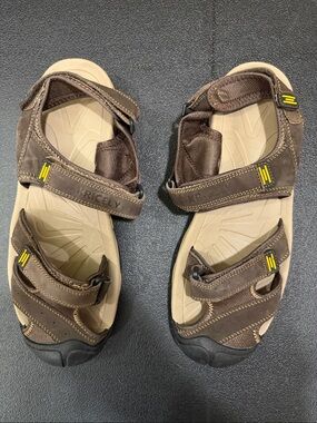 Brown Men’s Comfort Trail Sandals - Adjustable Straps USA mens 11.5 EUR 45